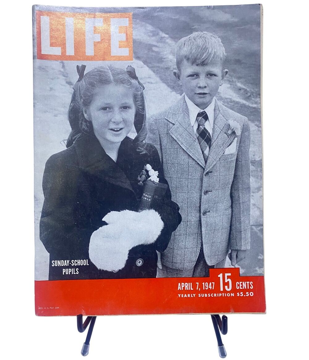 LIFE Magazine April 7 1947 Sunday School Pupils Cover Original